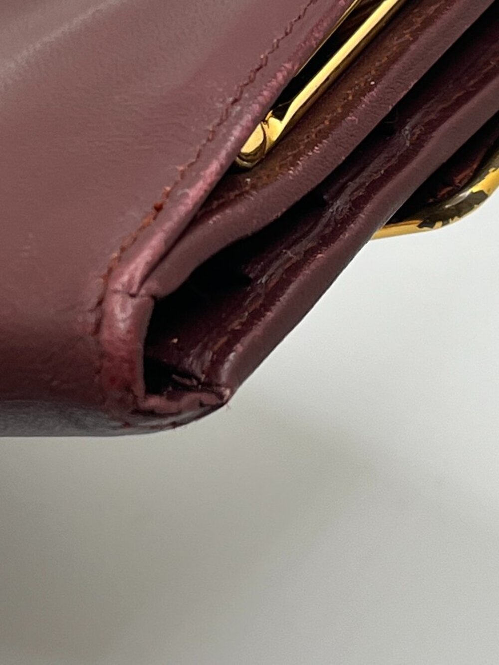 Vintage Cartier Must Line Burgundy Kisslock Long Wallet - Picture 5 of 15